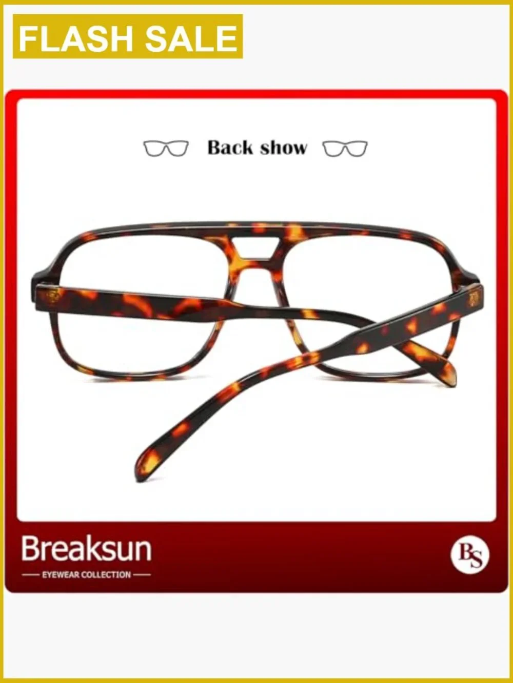 Oversized Square Aviator Blue Light Blocking Glasses - Retro